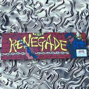 Renegade Arcade Video Game Marquee Sign Header Wall Art Decor